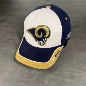 Reebok St. Louis Rams NFL Equipment Hat Cap Gold Blue Kids Football‎
